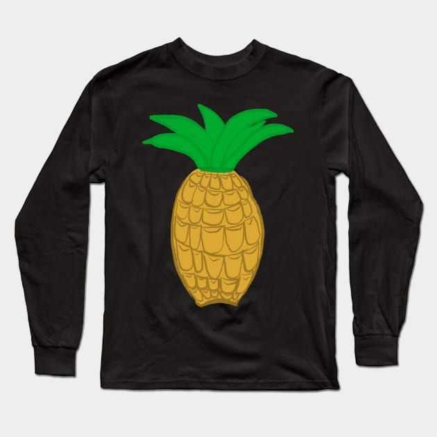 Pineapple Long Sleeve T-Shirt by BadDrawnStuff